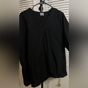 Cherokee Men and Women Scrub Set, V-neck Scrub Top with Drawstring Pants Large